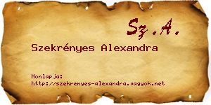 Szekrényes Alexandra névjegykártya