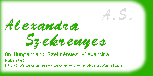 alexandra szekrenyes business card